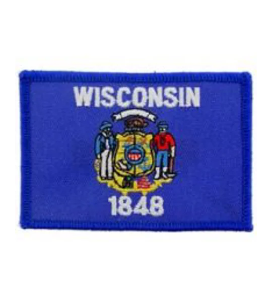 WI Wisconsin State Flag Patch