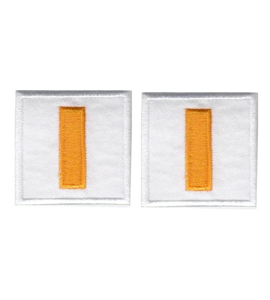 Lieutenant Bar Embroidered Gold on White Pair