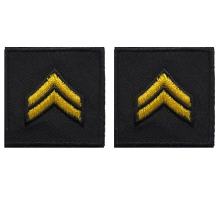 Corporal Embroidered Gold on Midnight Blue Pair