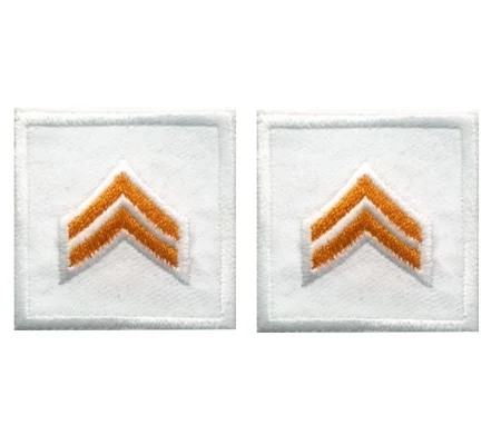 Corporal Embroidered Gold on White Pair