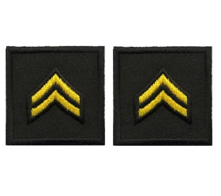 Corporal Embroidered Gold on Black Pair