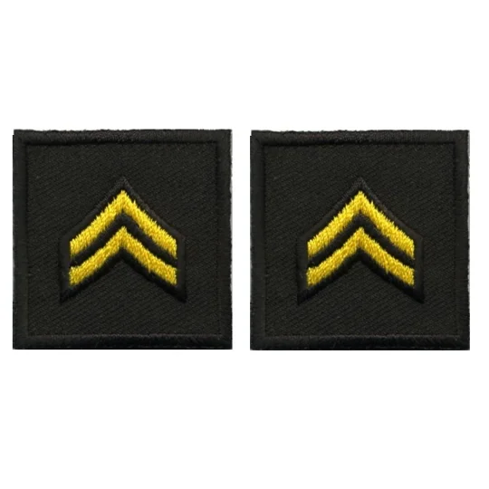 Corporal Embroidered Gold on Black Pair