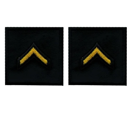 Private Embroidered Gold on Black Pair