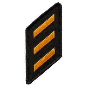 Hash Mark Years of Service Felt Sleeve Gold on Black