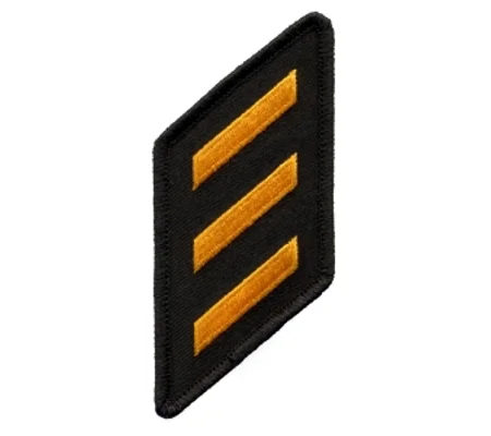 Hash Mark Years of Service Felt Sleeve Gold on Black