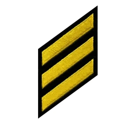 Service Stripes Years of Service Felt Sleeve M Gold on Black