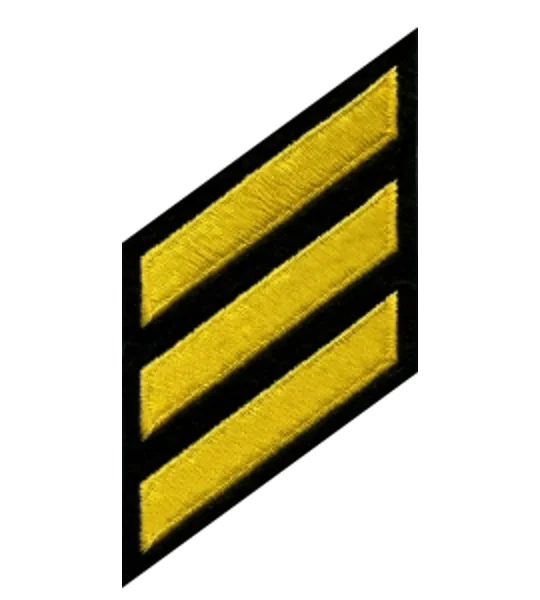 Service Stripes Years of Service Felt Sleeve M Gold on Black