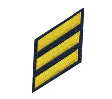 Service Stripes Years of Service Felt Sleeve M Gold on Navy