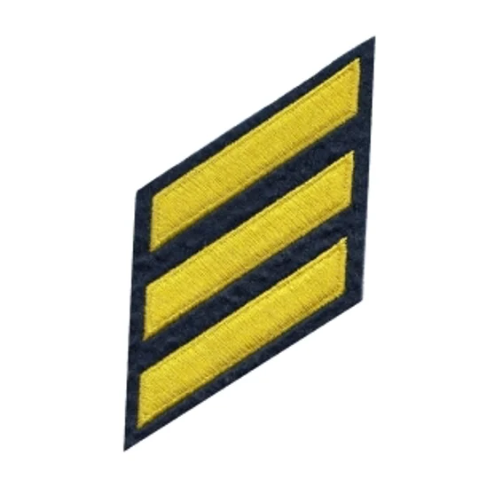 Service Stripes Years of Service Felt Sleeve M Gold on Navy