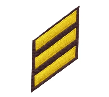Service Stripes Years of Service Felt Sleeve M Gold on Brown