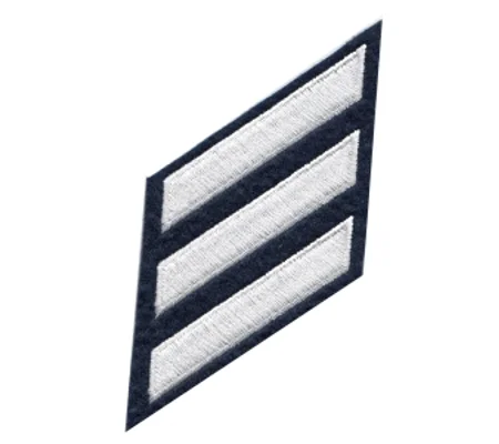 Service Stripes Years of Service Felt Sleeve White on Black