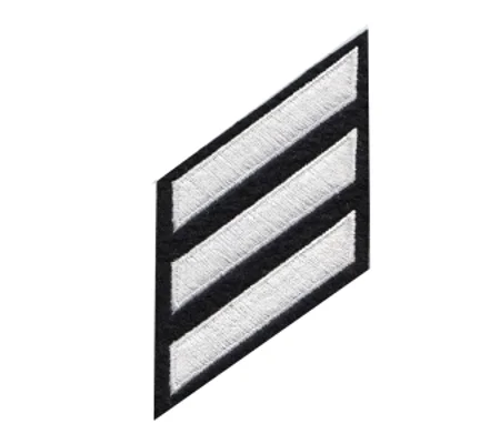 Service Stripes Years of Service Felt Sleeve White on Navy