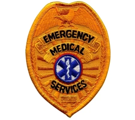 Emergency Medical Services Badge Patch Gold