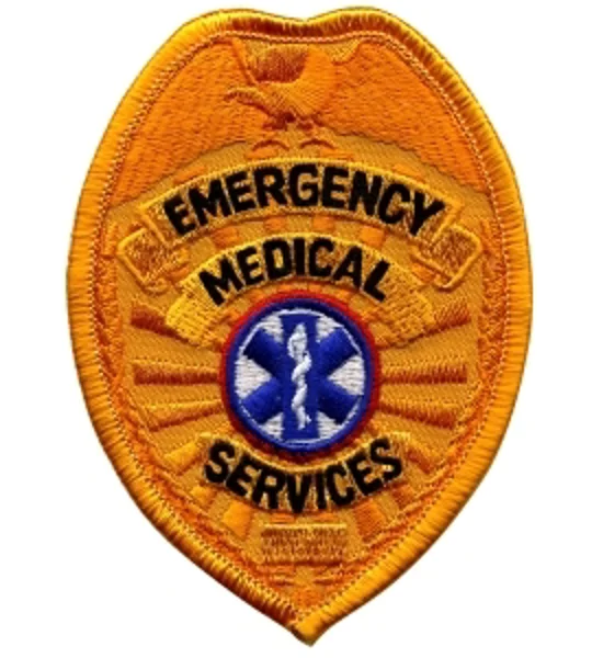 Emergency Medical Services Badge Patch Gold