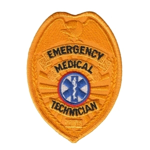 Emergency Medical Technician Badge Patch Gold