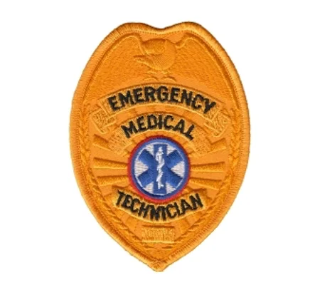 Emergency Medical Technician Badge Patch Gold