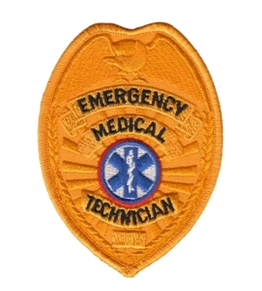 Emergency Medical Technician Badge Patch Gold