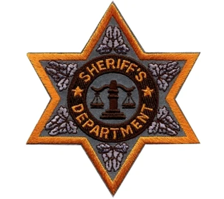 Sheriff Badge Patch 6 Point Star Reflective Gold