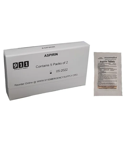 Kit Box Refill Aspirin 325 mg 5 packs of 2 Bayer