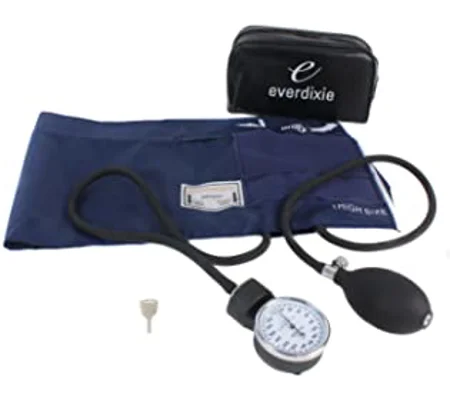 Thigh Size Pocket Aneroid Sphygmomanometer BP Cuff Navy