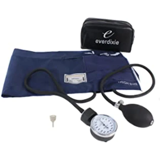 Thigh Size Pocket Aneroid Sphygmomanometer BP Cuff Navy