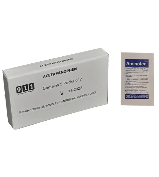 Kit Box Refill Aminofen 325 mg 5 packs of 2 Tylenol
