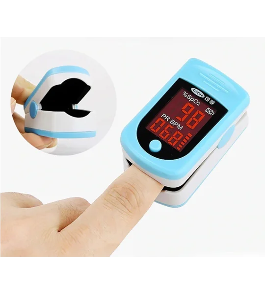 Finger Pulse Oximeter View SpO2 Battery Operated