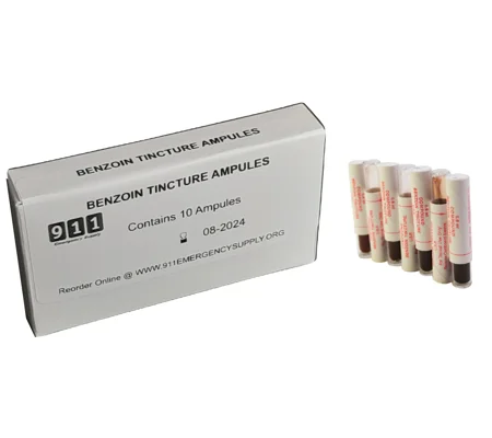 Kit Box Antiseptic Topical Solution Ampules Benzoin Tincture x 10