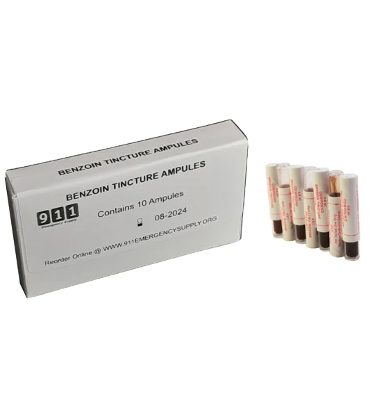 Kit Box Antiseptic Topical Solution Ampules Benzoin Tincture x 10