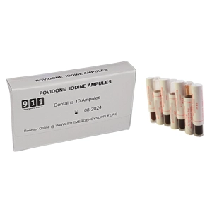 Kit Box Povidone iodine Prep Antiseptic Ampules x 10