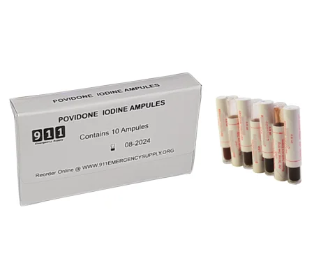 Kit Box Povidone iodine Prep Antiseptic Ampules x 10