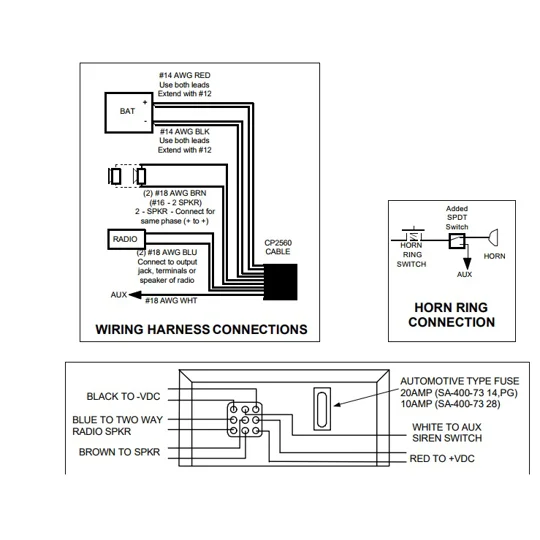 Carson Siren Power Harness 9 Pin SA-400-10