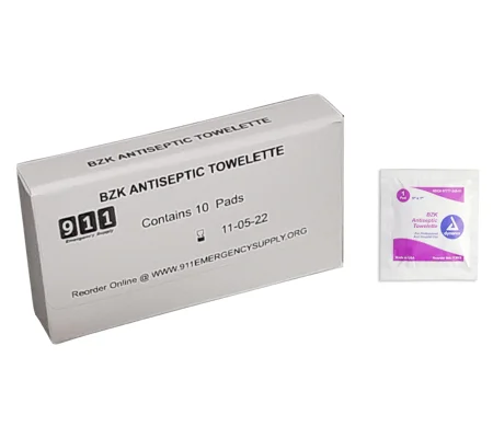 Kit Box Refill Benzalkonium Antibotic Wipes BZK 10 Pack