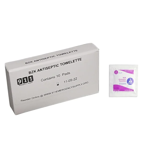 Kit Box Refill Benzalkonium Antibotic Wipes BZK 10 Pack