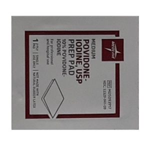 PVP Povidone Iodine USP Solution Prep Pad Pack of 50