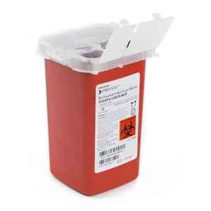 Biohazard Infectious Waste Sharps Container 1 Quart