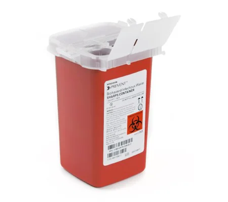 Biohazard Infectious Waste Sharps Container 1 Quart