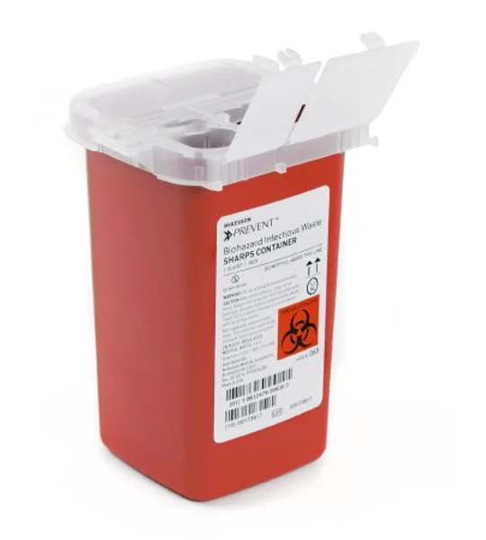 Biohazard Infectious Waste Sharps Container 1 Quart