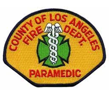 CA California Los Angeles County Paramedic Shoulder Patch 2