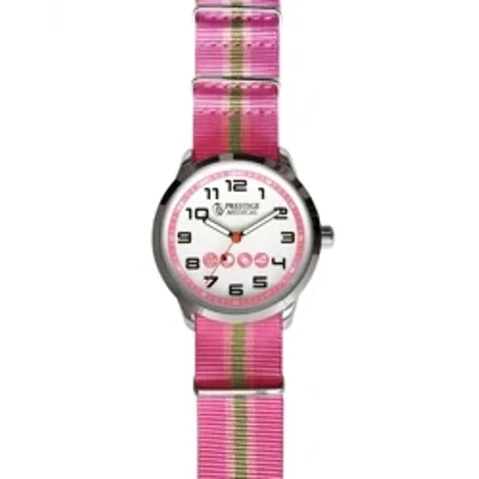 Nylon Band Fashion Nurse Scrub Watch Medical Theme Pink