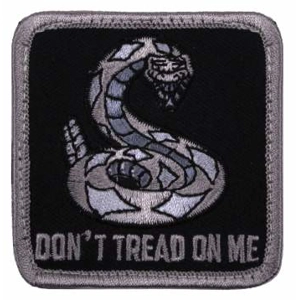 Don't Tread On Me Patch Velcro Black
