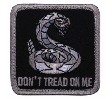 Don't Tread On Me Patch Velcro Black