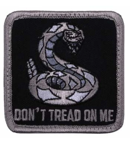 Don't Tread On Me Patch Velcro Black