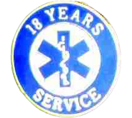 Insignia Tac Pin SOL Star of Life Years Service 18
