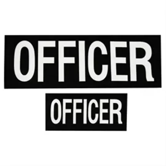 Officer PD Patch Set Velcro Hook & Loop Backing
