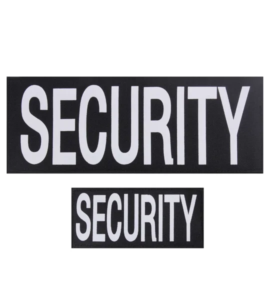 Security Patch Set White on Black Hook & Loop Velcro