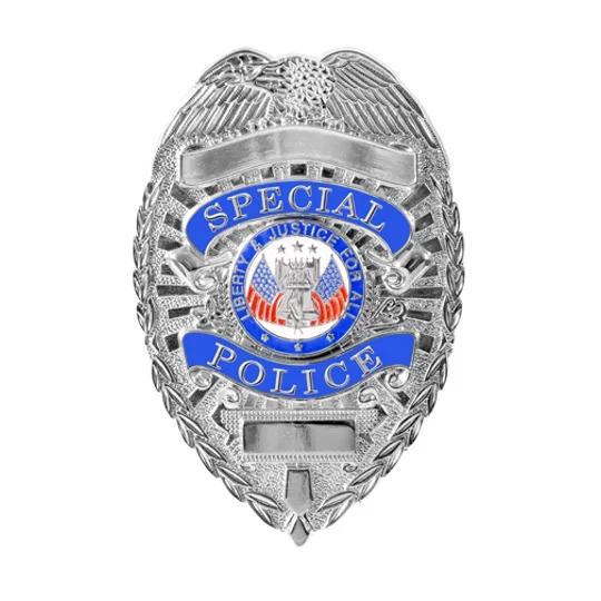 Special Police Officer Shield Breast Badge Silver