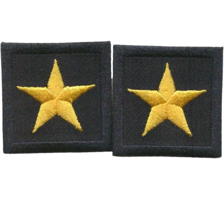 General Chief 1 Star Patch Pair Gold on Midnight Blue