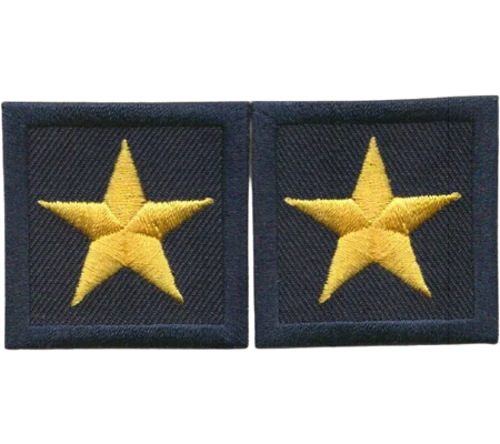 General Chief 1 Star Patch Pair Gold on Navy