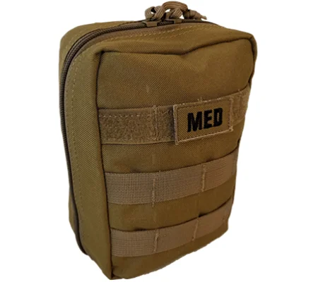 Tactical MOLLE Trauma First Aid Pouch Nylon Tan